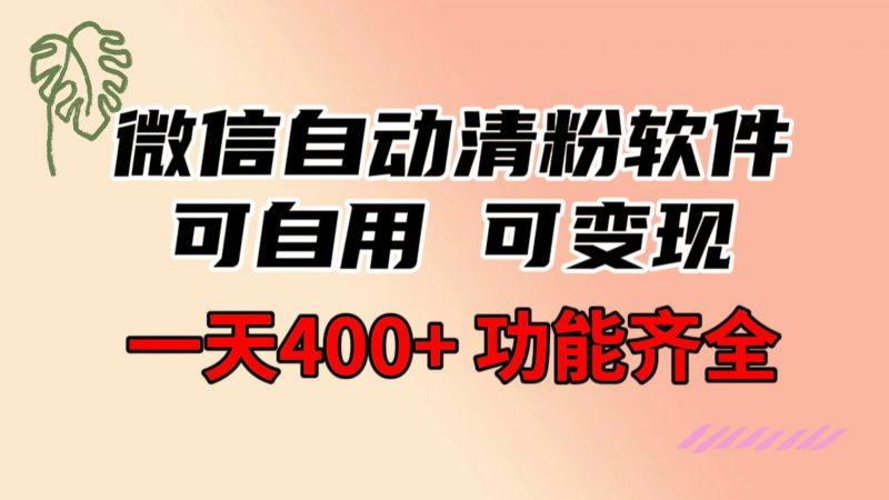 (8580期)功能齐全的微信自动清粉软件,可自用可变现,一天400+,0成本免费分享-涛哥资源