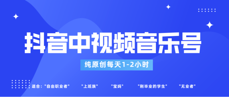 抖音中视频音乐号玩法升级,轻松过原创,每天1-2小时适合普通小白操作-涛哥资源