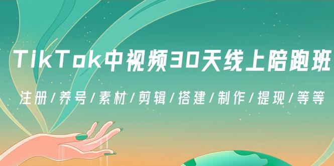 （8963期）TikTok中视频-30天线上陪跑班：注册/养号/素材/剪辑/搭建/制作/提现/等等-涛哥资源