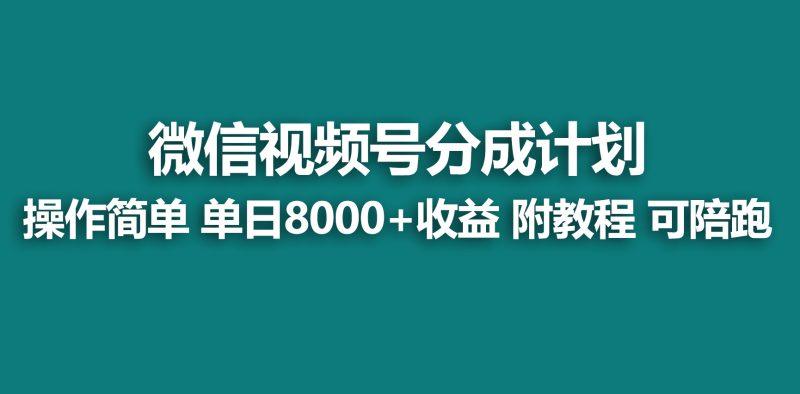 【蓝海项目】视频号分成计划，快速开通收益，单天爆单8000+，送玩法教程-涛哥资源
