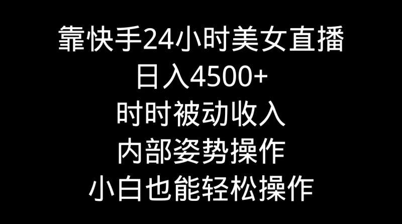 靠快手美女24小时直播，日入4500+，时时被动收入，内部姿势操作，小白也…-涛哥资源