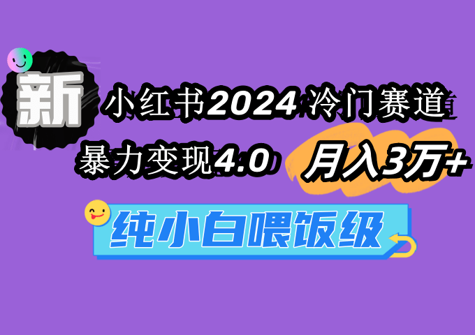 小红书2024冷门赛道 月入3万+ 暴力变现4.0 纯小白喂饭级-涛哥资源