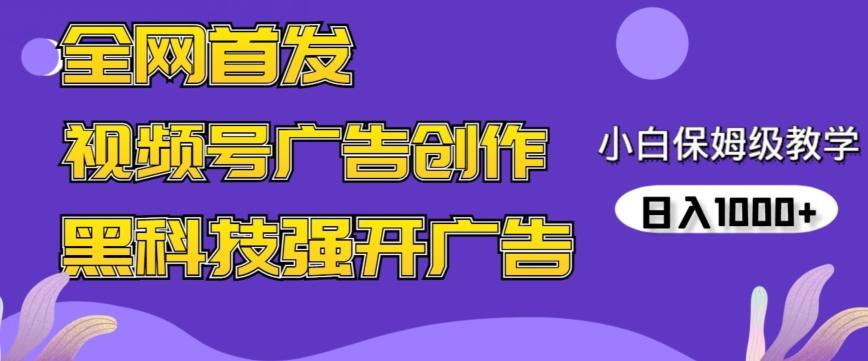 全网首发蝴蝶号广告创作，用AI做视频，黑科技强开广告，小白跟着做，日入1000+-涛哥资源