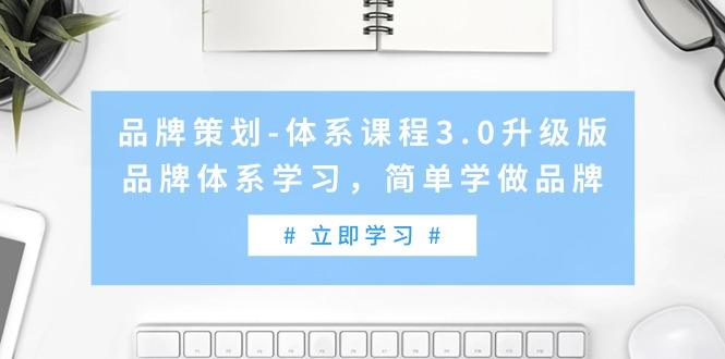 品牌策划-体系课程3.0升级版，品牌体系学习，简单学做品牌（高清无水印）-涛哥资源