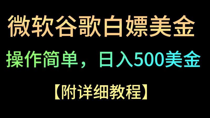 微软谷歌项目3.0，轻松日赚500+美金，操作简单，小白也可轻松入手！-涛哥资源