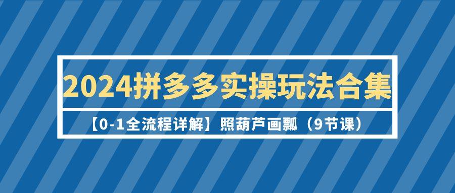 2024拼多多实操玩法合集【0-1全流程详解】照葫芦画瓢（9节课）-涛哥资源