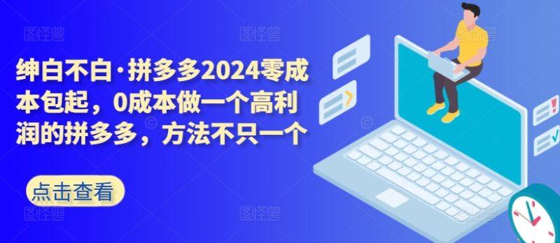 拼多多2024零成本包起，0成本做一个高利润的拼多多，方法不只一个-涛哥资源