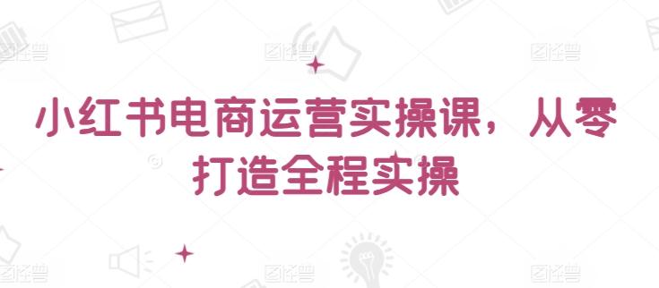 小红书电商运营实操课,从零打造全程实操-涛哥资源
