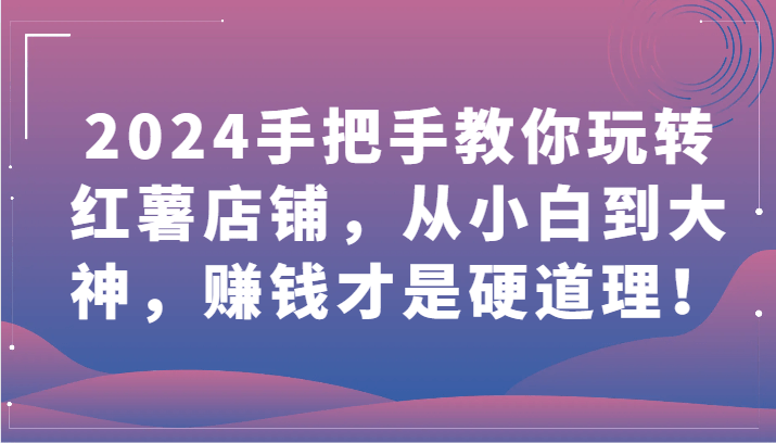 2024手把手教你玩转红薯店铺，从小白到大神，赚钱才是硬道理！-涛哥资源