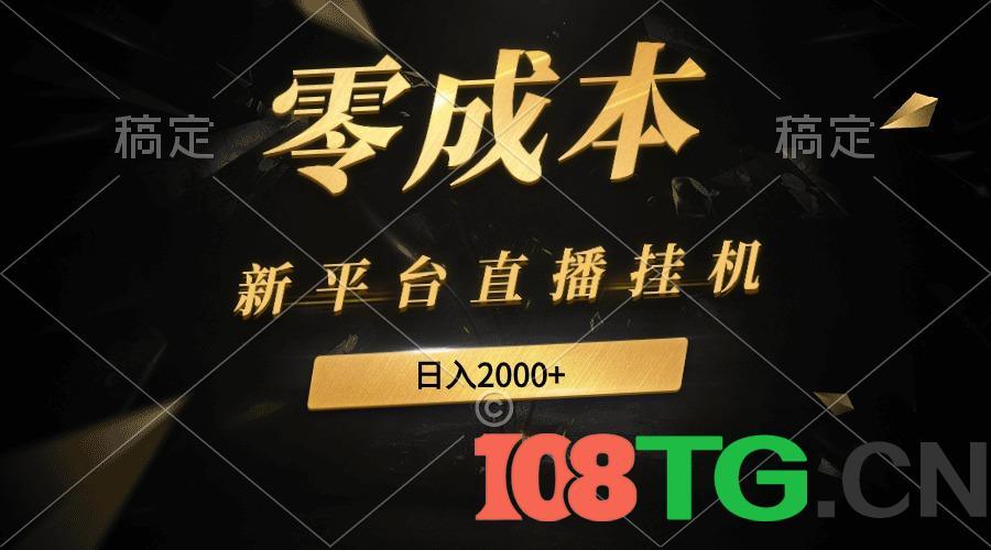 新平台直播挂机最新玩法，0成本，不违规，日入2000+-涛哥资源
