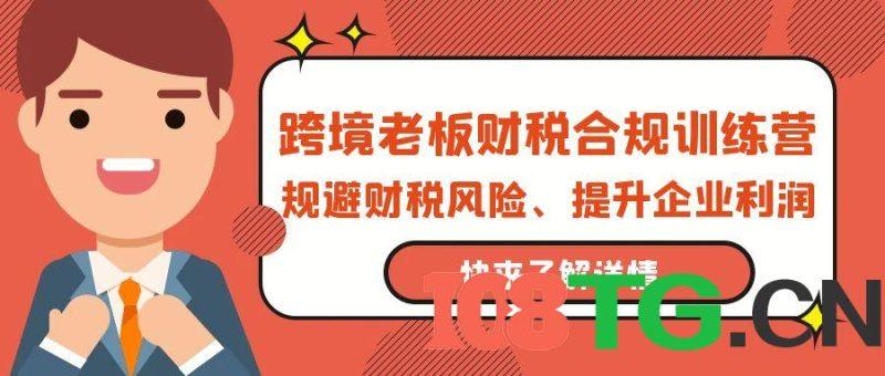 跨境老板-财税合规训练营，规避财税风险、提升企业利润-涛哥资源