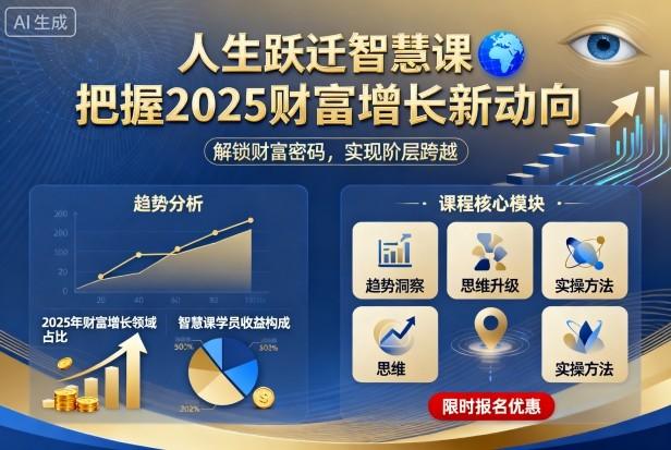 人生跃迁智慧课,把据2025财富增长新动向-涛哥资源