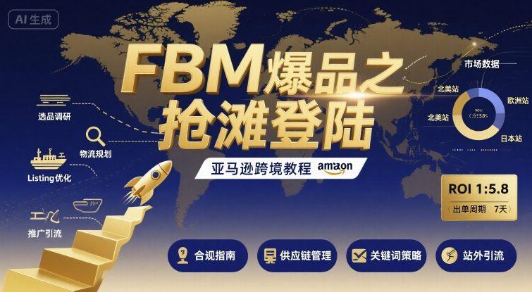 FBM爆品之抢滩登陆-亚马逊跨境教程-涛哥资源