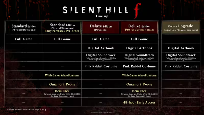 寂静岭F|豪华中文|Build.20599177+预购特典-恶天使の人间+全DLC+原声音乐+美术设定集|解压即撸|