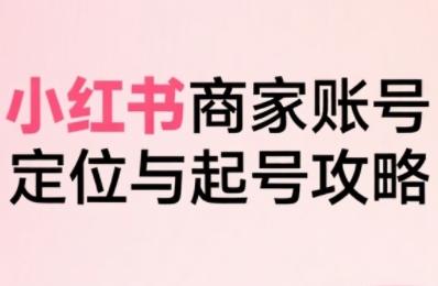 小红书电商全链路实战从定位到爆单，系统拆解小红书商家起号全流程-涛哥资源